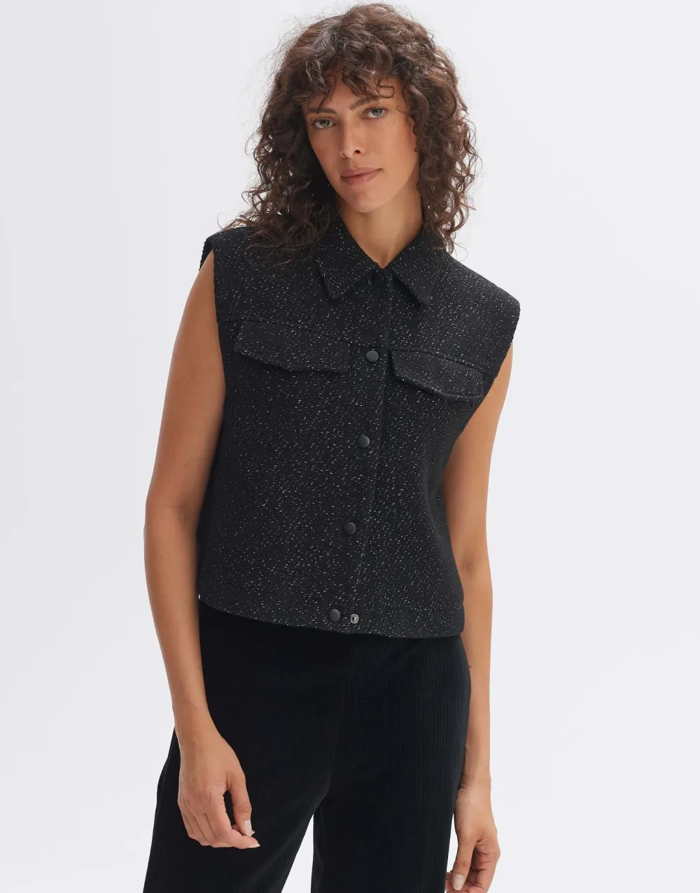 bodywarmer_wiry_shine_1.webp OPUS Fashion Bodywarmer Wiry Shine^ Blazer & Vesten